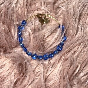 Alex and Ani Adjustable Blue Beaded Bracelet